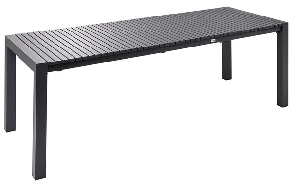 Rozkládací zahradní jídelní stůl ARDESIO 160/220 cm 90 cm Kov Tmavě šedá