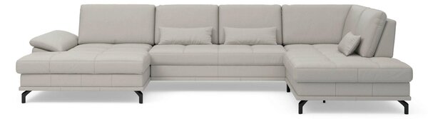 SEDACÍ SOUPRAVA, kůže, světle šedá Sit & More - Sedací soupravy, Online Only