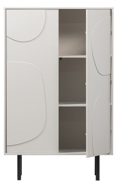 Světle šedá skříňka z borovicového dřeva 85x135 cm Cadiz – WOOOD