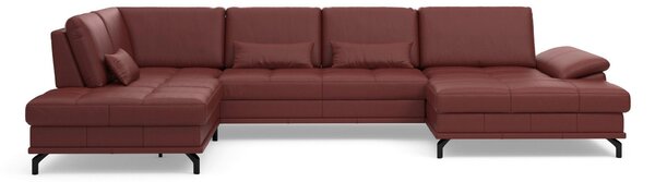 SEDACÍ SOUPRAVA, kůže, červenohnědá Sit & More - Sedací soupravy, Online Only