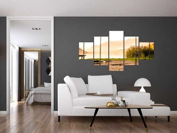 Obraz houpačky v přírodě (125x70 cm)