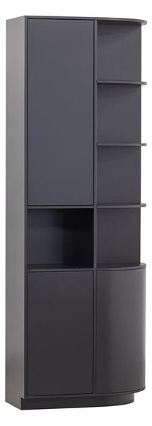 Černá modulární knihovna z borovicového dřeva 78x210 cm Finca – WOOOD
