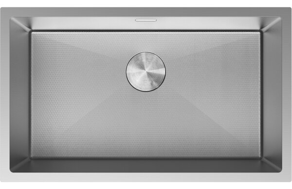 Mexen Trixo, 1-komorový nerezový dřez 750 x 440 mm, broušená ocel, vzor voština, 6415751000-01HC