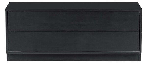 Černý TV stolek z borovicového dřeva 100x40 cm Finca – WOOOD