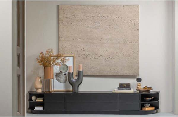 Černý modulární TV stolek z borovicového dřeva 78x40 cm Finca – WOOOD