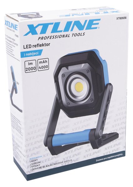 XTLINE LED reflektor nabíjecí | 2000 lm, 4000 mAh XTline