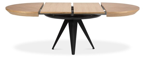 Kulatý rozkládací jídelní stůl s přídavnou deskou s deskou v dubovém dekoru ø 120 cm Magnus – Windsor & Co Sofas