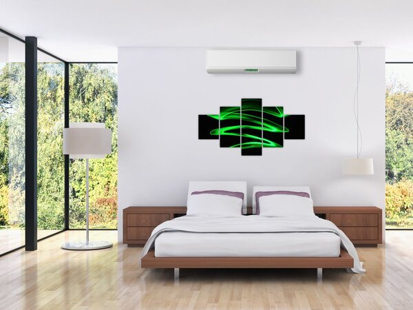 Obraz - neonové vlny (125x70 cm)