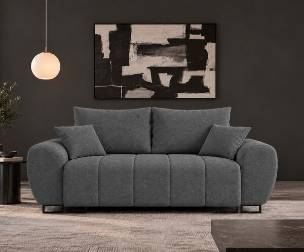 Dvoumístná pohovka NORDEN | 220x103x83cm | Bouclé Centaur, GRAFITOVÁ