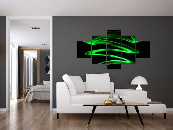 Obraz - neonové vlny (125x70 cm)