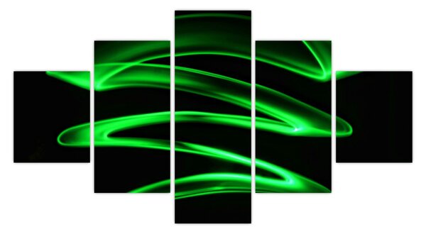 Obraz - neonové vlny (125x70 cm)