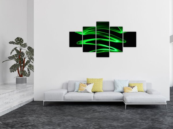 Obraz - neonové vlny (125x70 cm)