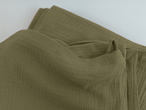 Nelly Mušelínový ručník - Khaki 45x100 cm