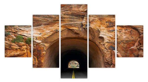 Obraz - tunel ve skále (125x70 cm)