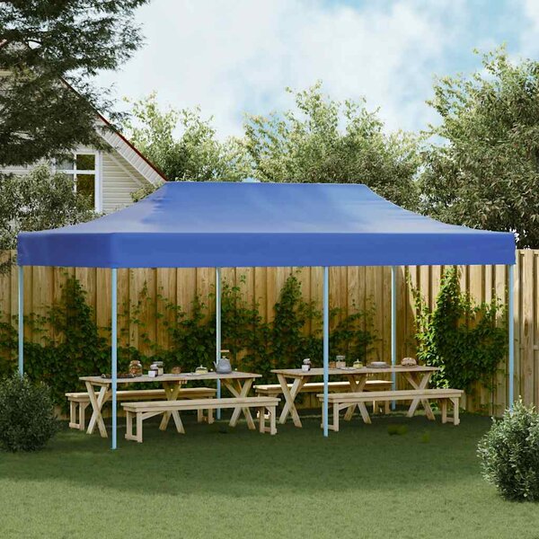 Rozkládací stan nůžkový 3 x 6 m modrý