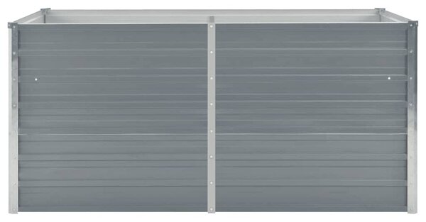 Vyvýšený zahradní truhlík 160x80x77 cm galvanizovaná ocel šedý