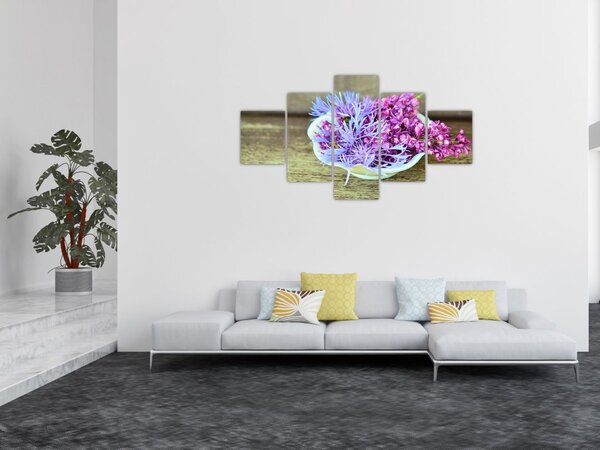 Obraz dekorace s levandulí (125x70 cm)