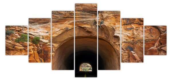 Obraz - tunel ve skále (210x100 cm)
