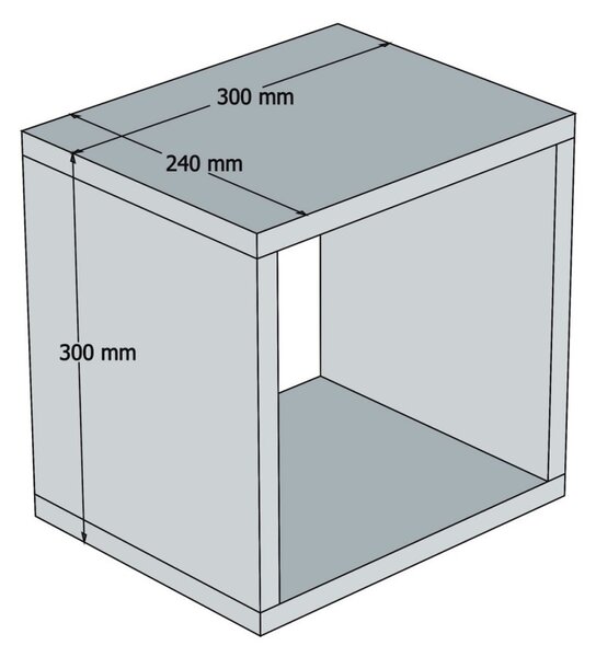 Kalune Design Sada 5 nástěnných polic BOXE bílá