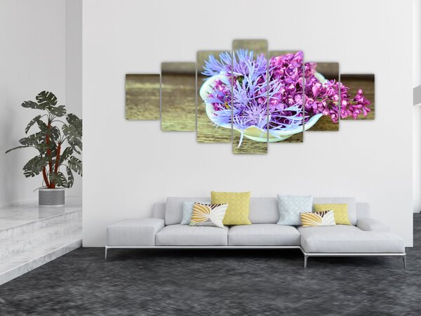 Obraz dekorace s levandulí (210x100 cm)