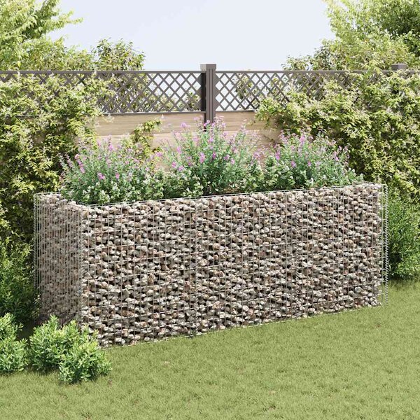 Gabionový vyvýšený záhon ocel 270 x 90 x 100 cm