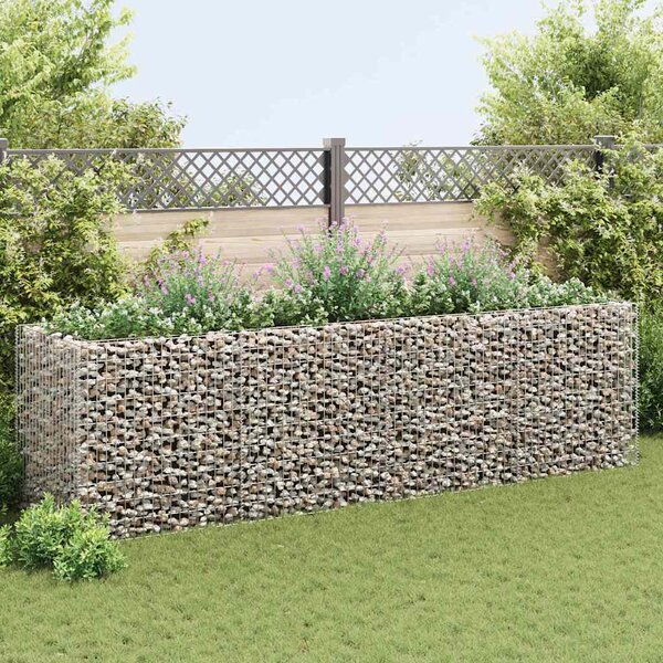 Gabionový vyvýšený záhon ocel 360 x 90 x 100 cm