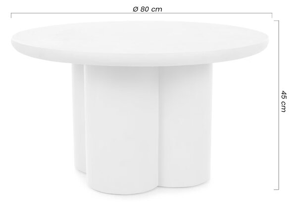 Kulaty konferenční stolek Cylindus 80 cm - béžový