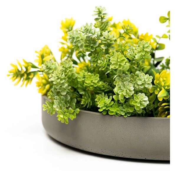 Dekorační miska ORYVEN, sklolaminát, průměr 34 cm, beton design