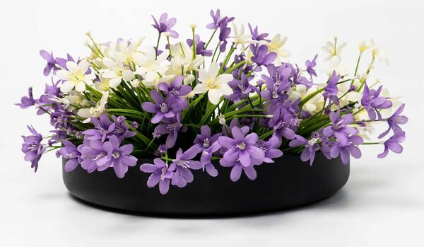 Dekorační miska ORYVEN, sklolaminát, průměr 34 cm, antracit