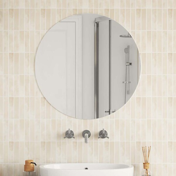 Nástěnné zrcadlo 70 cm kulaté sklo
