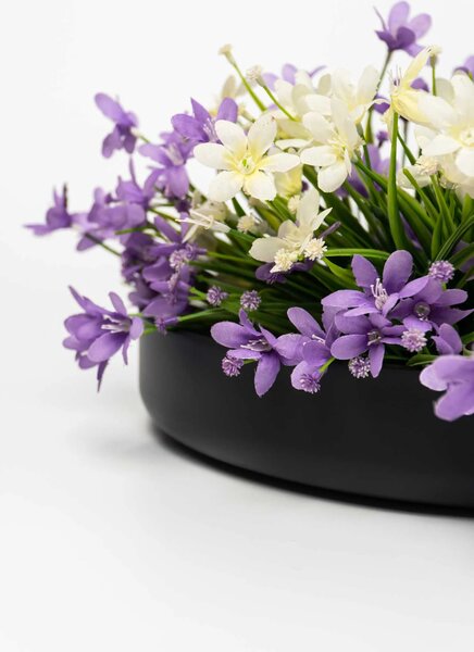 Dekorační miska ORYVEN, sklolaminát, průměr 34 cm, antracit