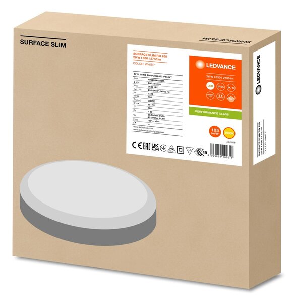 LEDVANCE stropní LED svítidlo SF Slim 26 W 220-240 V 3000 K IP65