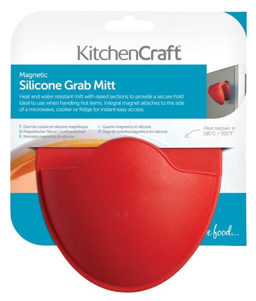 Silikonová chňapka KitchenCraft do 260 °C protiskluzová na horké nádobí trouba plechy hrnce bezpečné vaření KCGRAB