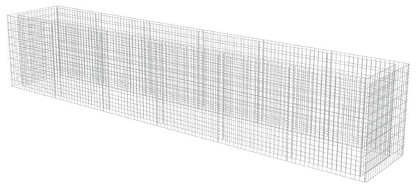 Gabionový vyvýšený záhon pozinkovaná ocel 540 x 90 x 100 cm