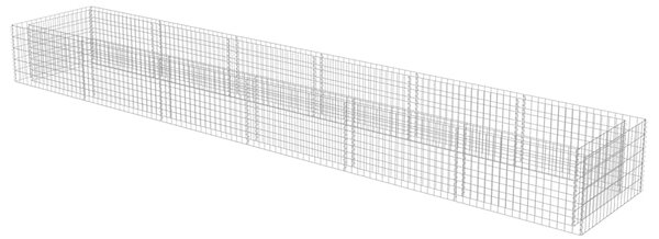 Gabionový vyvýšený záhon pozinkovaná ocel 540 x 90 x 50 cm 143555