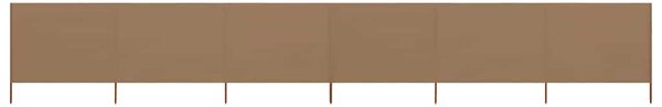 6dílná zástěna proti větru barva taupe 800 x 80 cm látková
