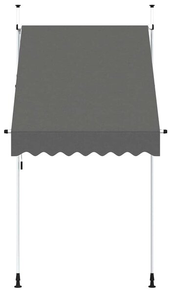 Ručně zatahovací markýza 150 cm antracitová