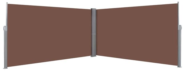 Zatahovací boční markýza / zástěna 160 x 600 cm hnědá