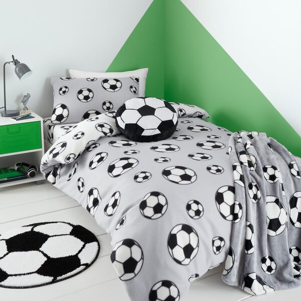 Flanelové dětské povlečení do postýlky 120x150 cm Football – Catherine Lansfield