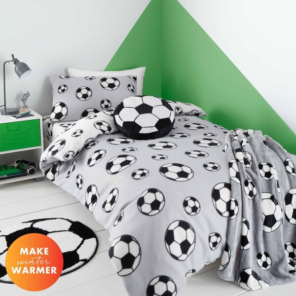 Flanelové dětské povlečení do postýlky 120x150 cm Football – Catherine Lansfield