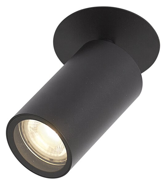 Moderní zapuštěné bodové svítidlo černé GU10 50mm IP44 - Chels
