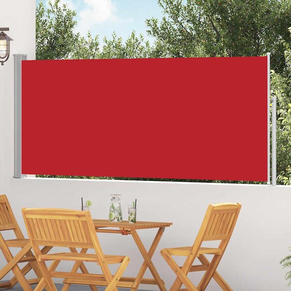 Zatahovací boční markýza / zástěna 117x300 cm červená