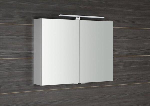 Sapho Sapho, RIWA galerka s LED osvětlením, 81x60x17cm, bílá lesk, RIW080-0030