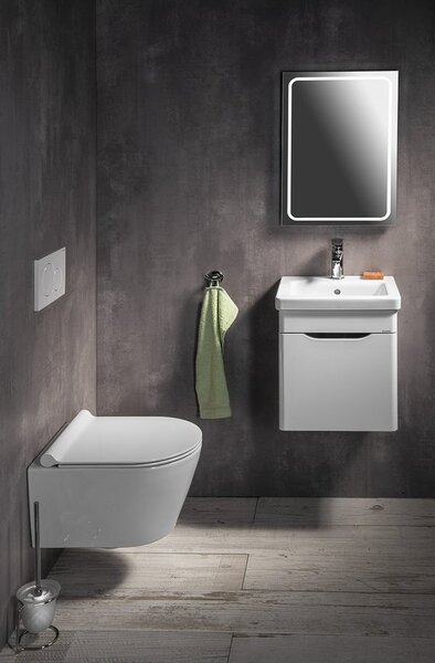 Sapho Sapho, ELLA umyvadlová skříňka 37,5x43x34cm, 1xdvířka,levá, bílá (70045), EL040-3030