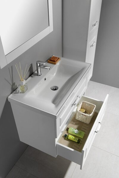 Aqualine Aqualine, FAVOLO umyvadlová skříňka 76,5x60x44,6 cm, bílá mat, FV280
