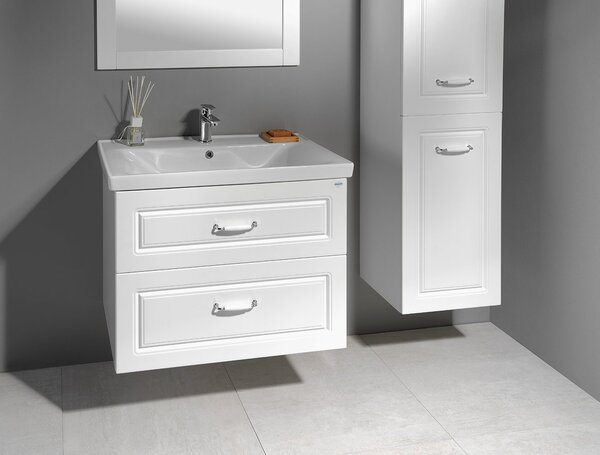 Aqualine Aqualine, FAVOLO umyvadlová skříňka 76,5x60x44,6 cm, bílá mat, FV280