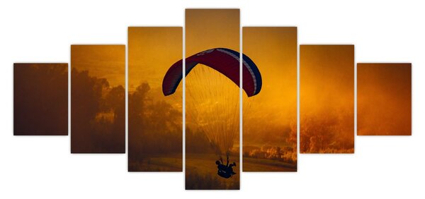 Obraz parašutisty v západu slunce (210x100 cm)