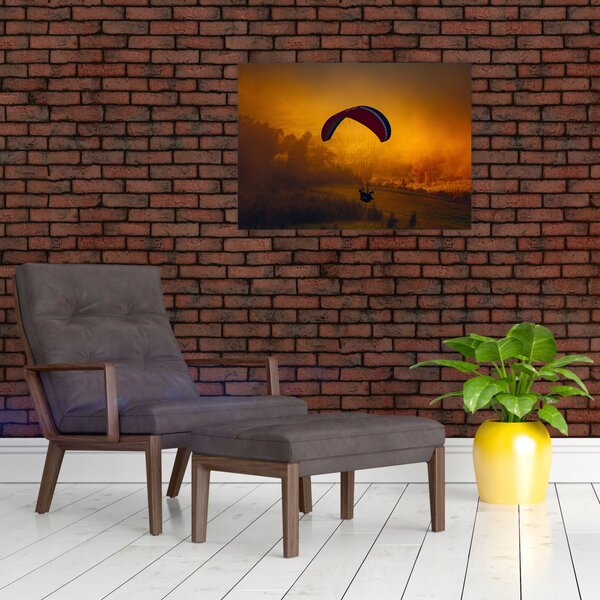 Obraz parašutisty v západu slunce (70x50 cm)