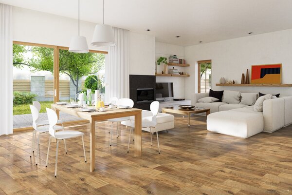 Tarkett, PVC podlaha - lino Duplex 1719, na míru, šíře 3m,4m, hnědá, filc, chodba / předsíň
