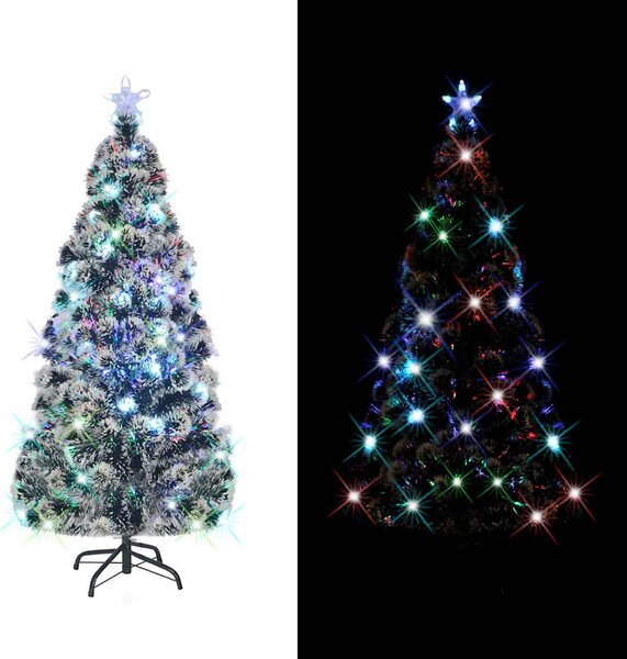 Předem osvětlený vánoční stromek se stojanem a LED 180 cm optické vlákno 242427